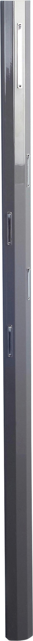 GARDEROBENPANEEL  in 8/185/4 cm  - Chromfarben/Anthrazit, Basics, Holzwerkstoff/Metall (8/185/4cm)