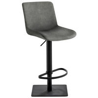 BARHOCKER Flachgewebe Schwarz, Salbeigrün Stahl Stoffauswahl, Typenauswahl, Sitzfläche 360° drehbar  - Salbeigrün/Schwarz, Design, Textil/Metall (41/80-95/49cm) - Novel