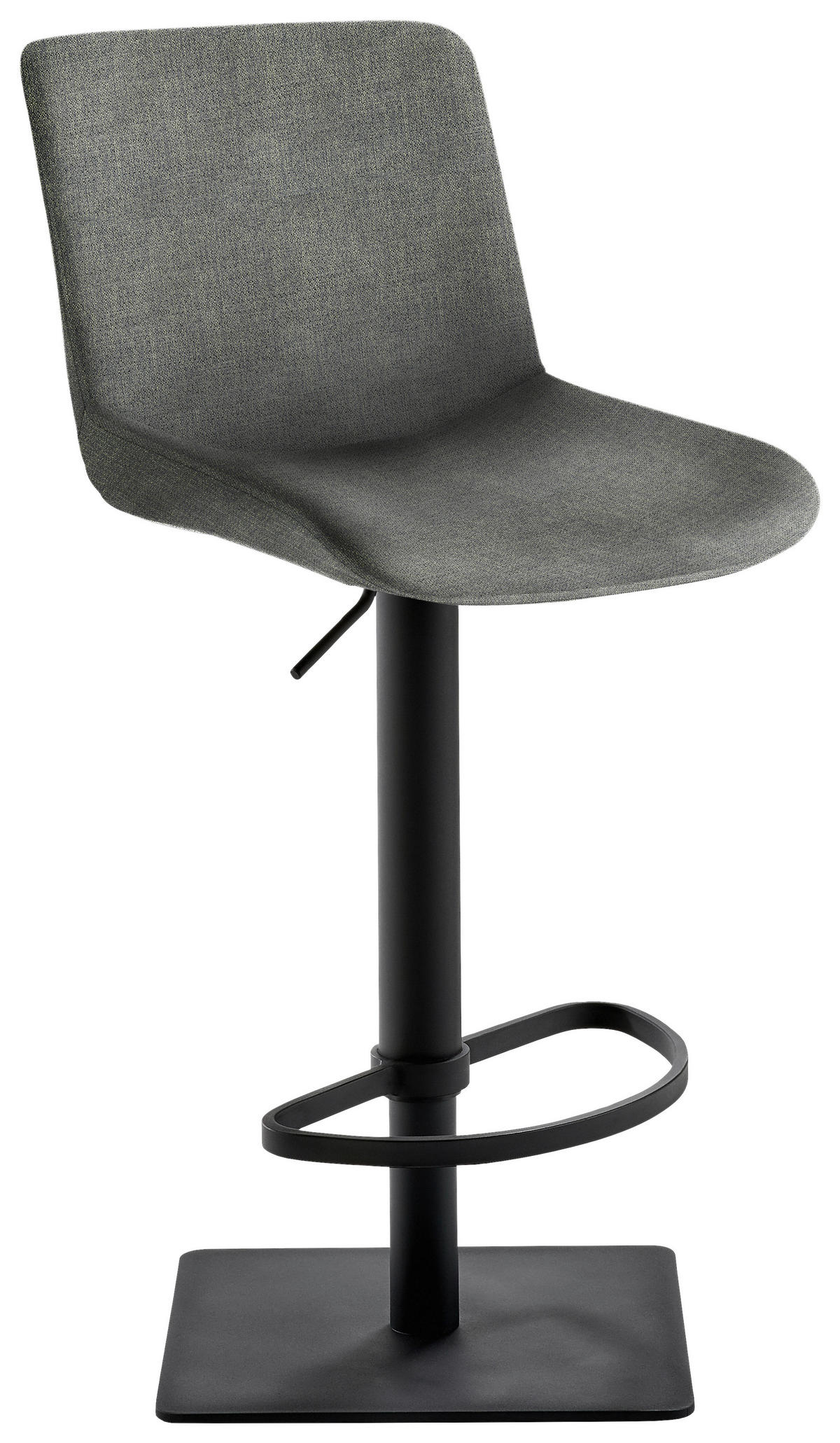 BARHOCKER Flachgewebe Schwarz, Salbeigrün Stahl Stoffauswahl, Typenauswahl, Sitzfläche 360° drehbar  - Salbeigrün/Schwarz, Design, Textil/Metall (41/80-95/49cm) - Novel