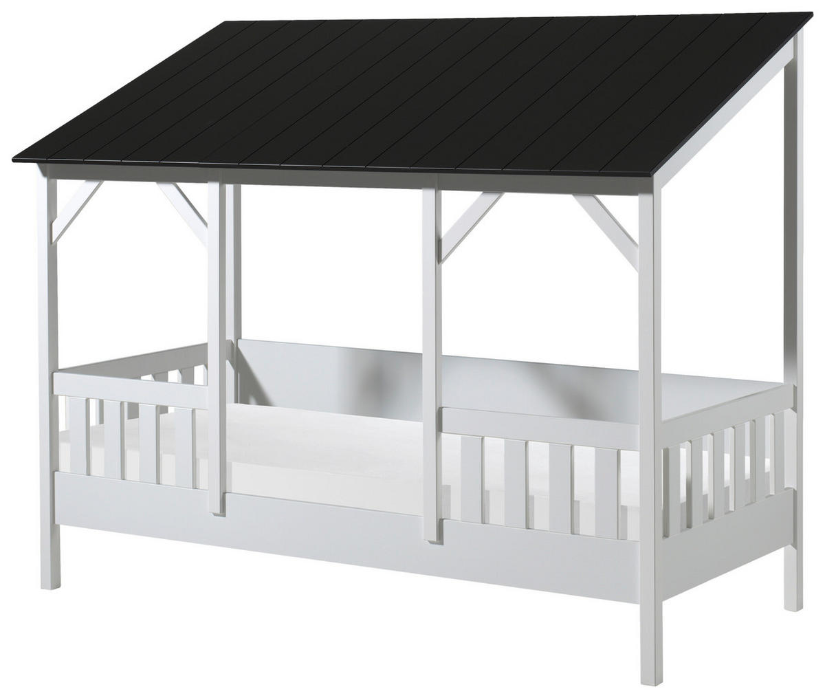HAUSBETT 90/200 cm  - Schwarz/Weiß, MODERN (90/200cm) - MID.YOU