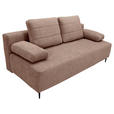 SCHLAFSOFA Flachgewebe Hellbraun  - Hellbraun/Schwarz, KONVENTIONELL, Textil/Metall (197/75/100cm) - Carryhome