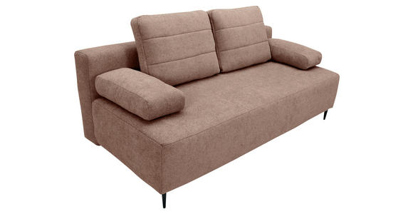 SCHLAFSOFA Flachgewebe Hellbraun  - Hellbraun/Schwarz, KONVENTIONELL, Textil/Metall (197/75/100cm) - Carryhome