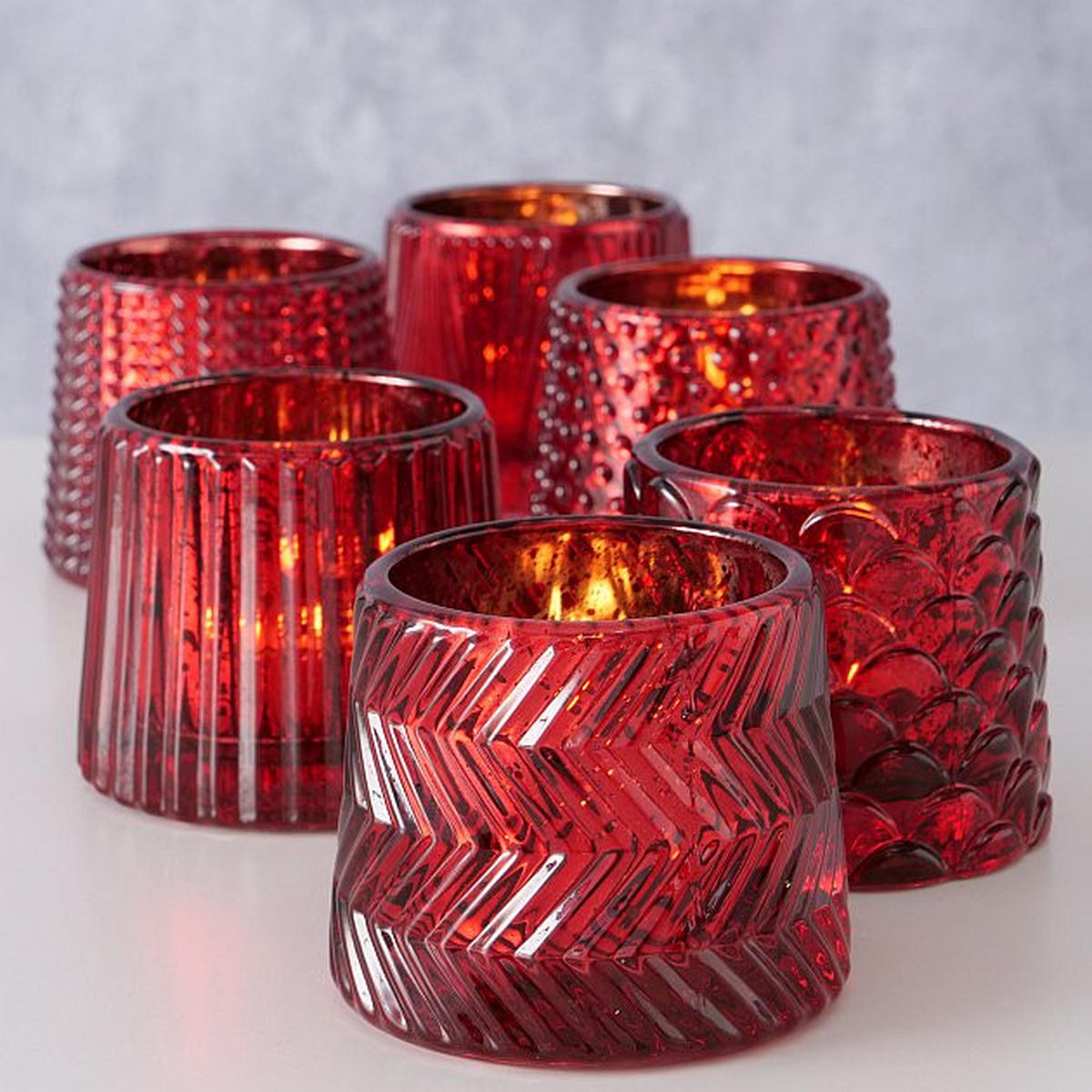 TEELICHTGLAS - Rot, LIFESTYLE, Glas (8/7cm)