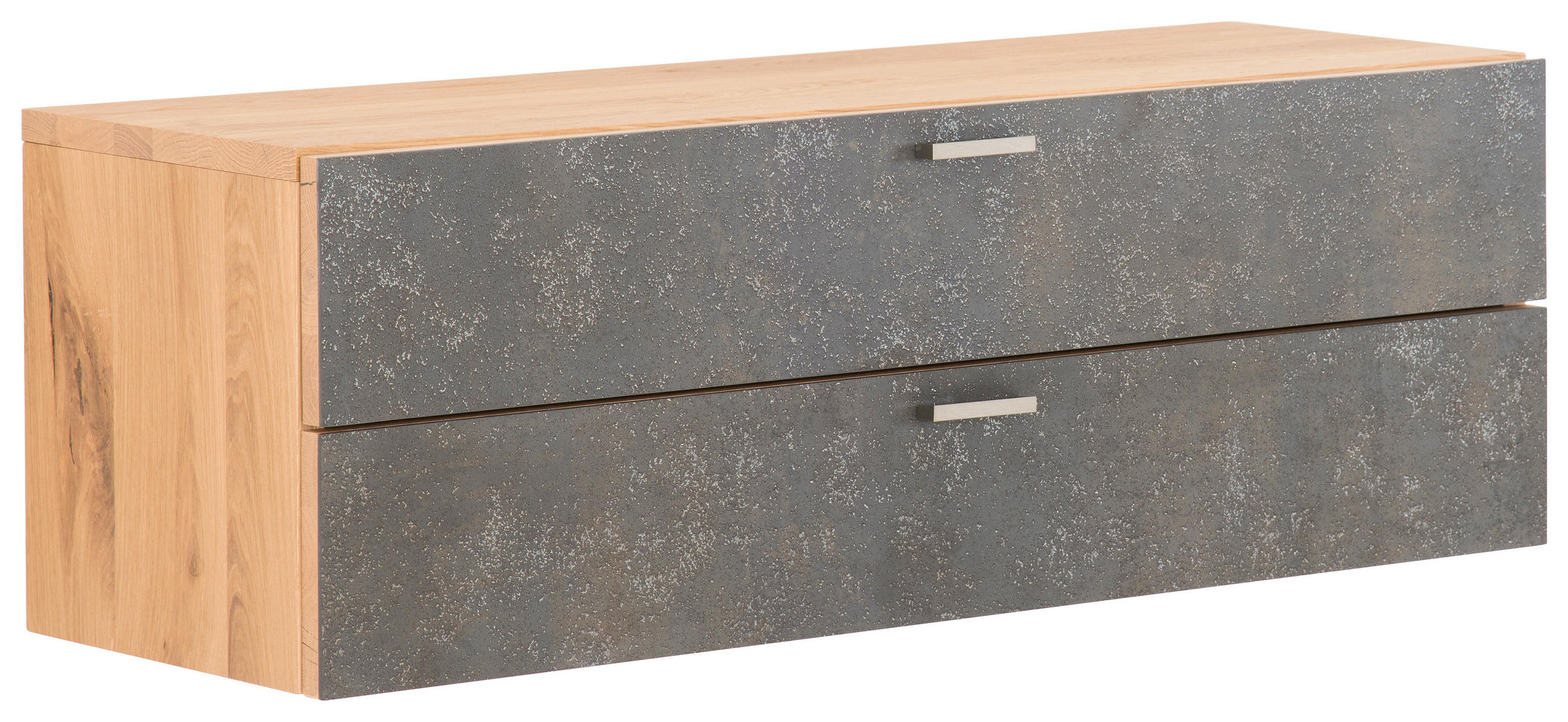 HÄNGEELEMENT Altholz, Eiche furniert Eichefarben, Dunkelgrau  - Eichefarben/Dunkelgrau, Design, Keramik/Holz (96/32/32cm)