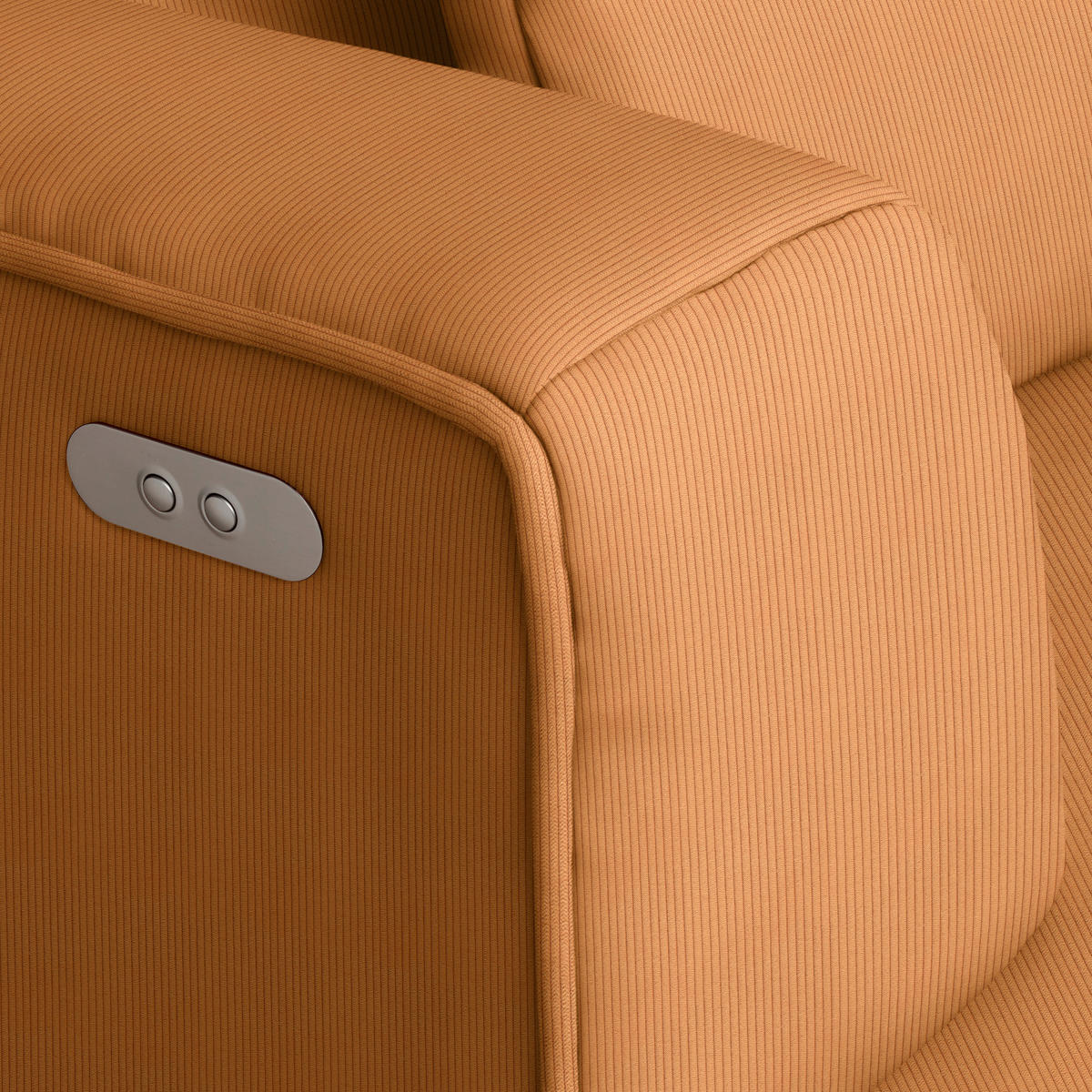 ECKSOFA Feincord Currygelb  - Currygelb/Schwarz, Design, Kunststoff/Textil (188/288cm) - Welnova