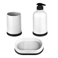 SET KUPAONSKOG PRIBORA  bijela  X3  - bijela, Basics, plastika (12,8/16/7,5cm) - Homeware