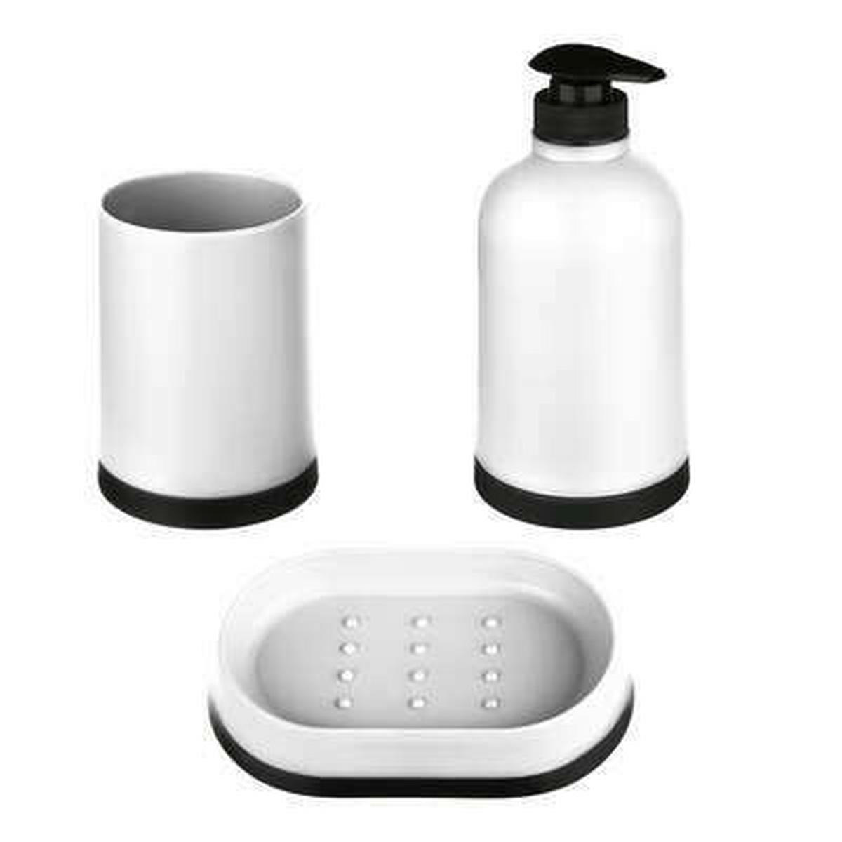 SET KUPAONSKOG PRIBORA  bijela  X3  - bijela, Basics, plastika (12,8/16/7,5cm) - Homeware