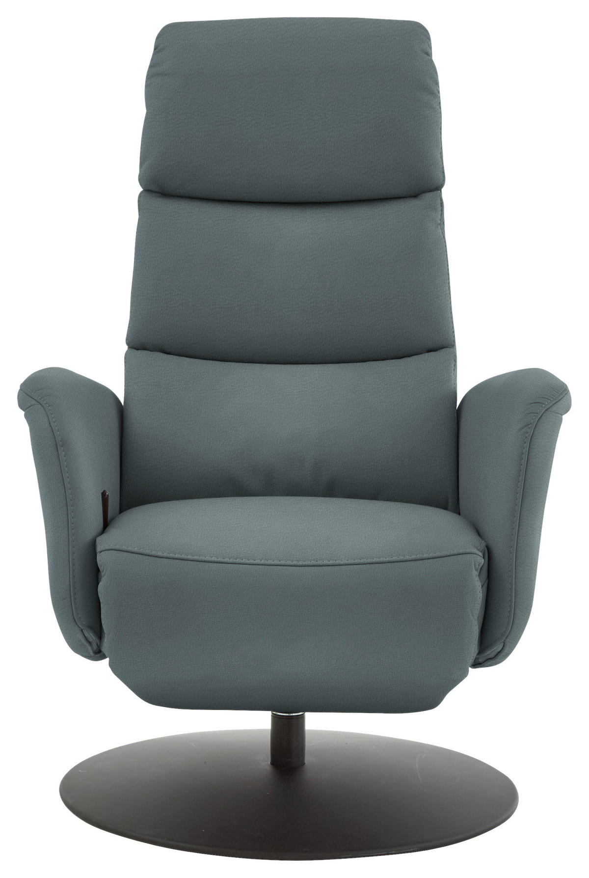 RELAXSESSEL in Leder Blaugrau  - Blaugrau/Schwarz, Design, Leder/Metall (76/108/86cm) - Dieter Knoll