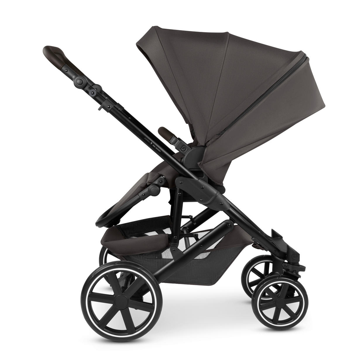 KINDERWAGENSET  Sierra All in One  Nut  - Anthrazit/Graubraun, Basics, Metall (58,5cm) - ABC Design