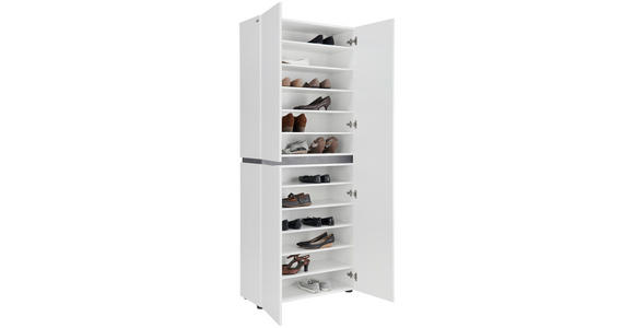 SCHUHSCHRANK 80,1/200/34 cm - Anthrazit/Weiß, Design (80,1/200/34cm) - Voleo