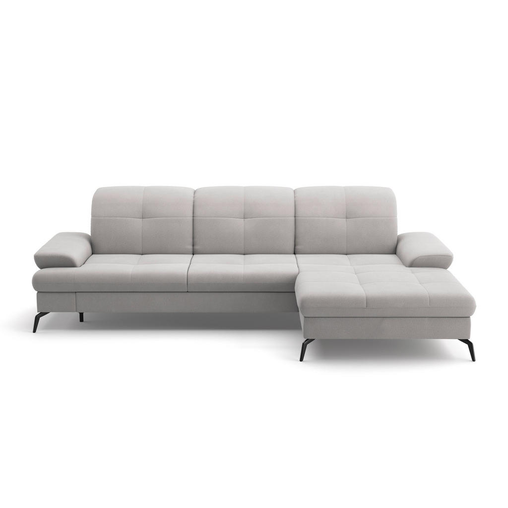 Thumbnail - Sit & More Ecksofa, Silber, Textil, 4,5-Sitzer, Ottomane rechts, L-Form, 279x185 cm, Goldenes M, Oeko-Tex® Standard 100,...