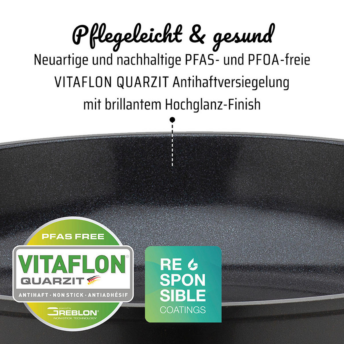 PFANNENSET NATURAL FIT 3-teilig  - Schwarz, Basics, Metall - GSW