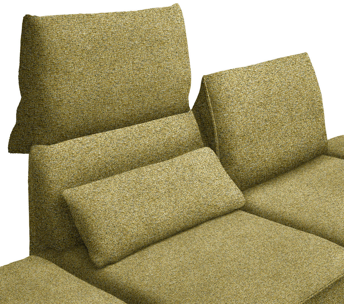 ECKSOFA Chenille Grün, Goldfarben  - Goldfarben/Schwarz, Design, Holz/Textil (240/132cm) - Koinor
