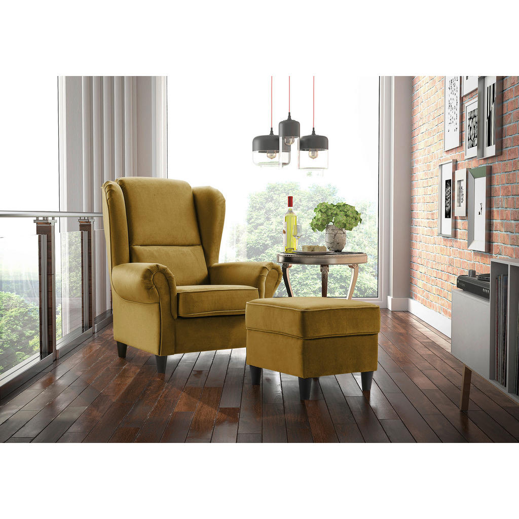 Thumbnail - Mid.you Hocker, Senfgelb, Textil, quadratisch, 52x45x52 cm, Made in EU, Wohnzimmer, Hocker, Sitzhocker