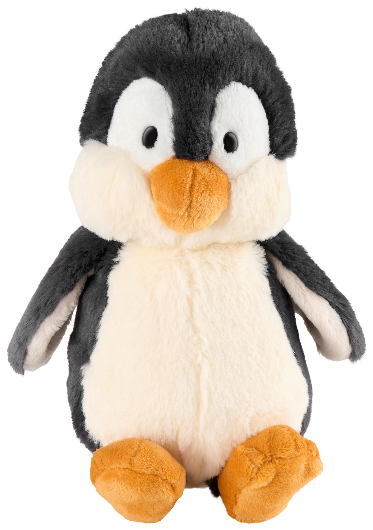 KUSCHELTIER  - Schwarz/Orange, Basics, Textil (15,5/25/14cm)