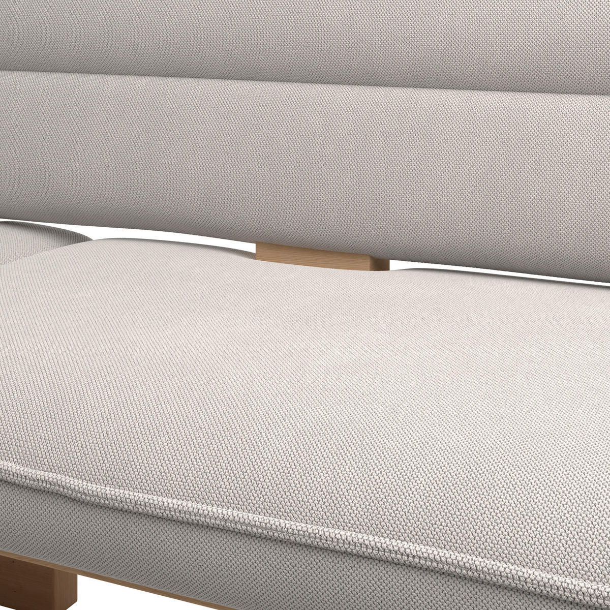 ECKBANK 170/192 cm Webstoff Weiß Eiche Sperrholz   - Eichefarben/Weiß, KONVENTIONELL, Holz/Textil (170/192cm) - Livetastic