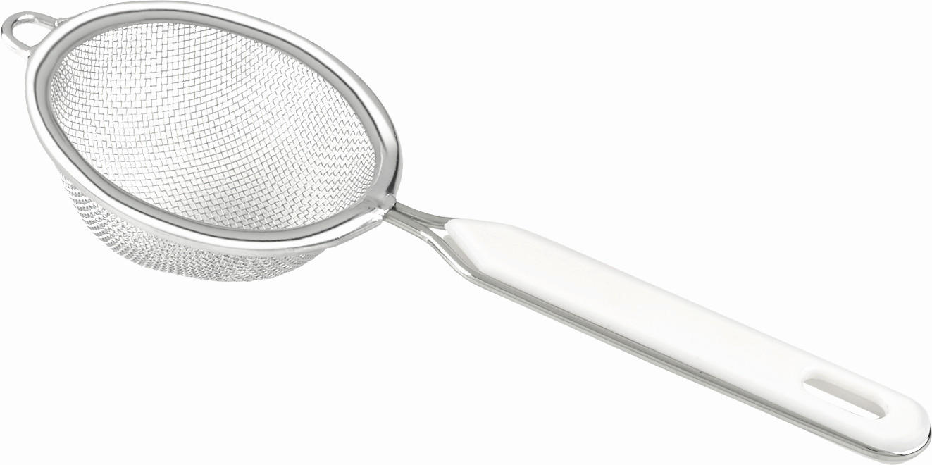 KUCHYŇSKÉ SÍTO - bílá, Basics, kov/plast (30/16cm) - Fackelmann