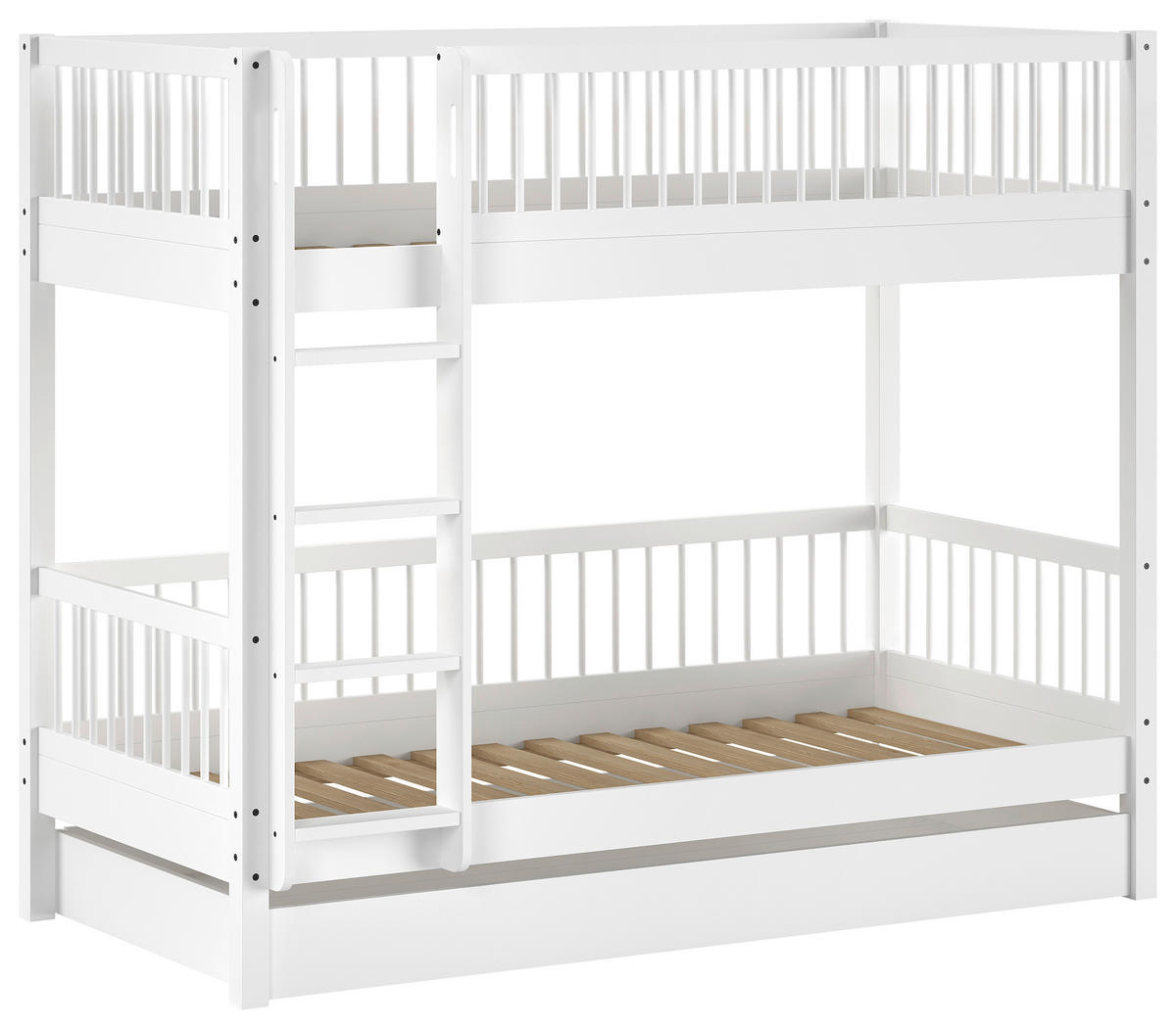 ETAGENBETT - Naturfarben/Weiß, MODERN, Holz (90/200cm) - Vipack