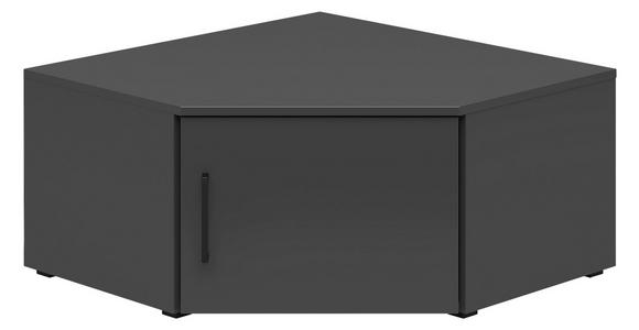 AUFSATZSCHRANK 101/35/79 cm  - Schwarz/Graphitfarben, MODERN, Holzwerkstoff/Kunststoff (101/35/79cm) - Carryhome