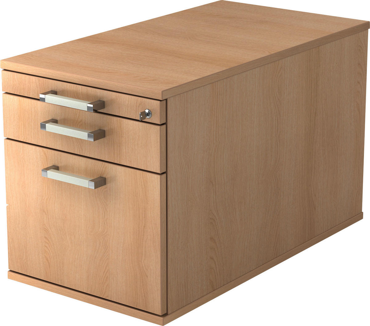 ROLLCONTAINER Eiche Eichefarben  - Chromfarben/Eichefarben, KONVENTIONELL, Holzwerkstoff/Kunststoff (42,8/51,2/80cm) - Venda