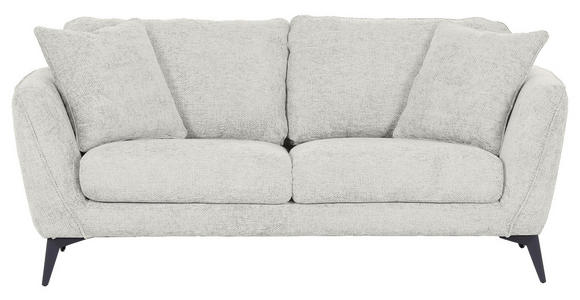 2-SITZER-SOFA in Chenille Beige  - Beige/Schwarz, KONVENTIONELL, Textil/Metall (190/70/98cm) - Carryhome