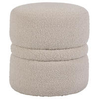 HOCKER Bouclé Creme  - Creme, Trend, Textil (43/47/43cm) - Xora