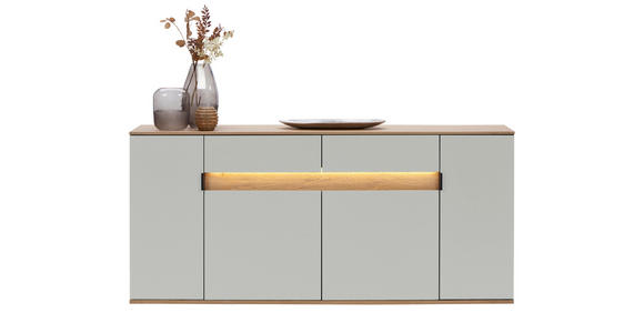 SIDEBOARD Eichefarben, Hellgrau  180,6/82/42 cm  - Eichefarben/Hellgrau, MODERN, Holz/Holzwerkstoff (180,6/82/42cm) - Dieter Knoll