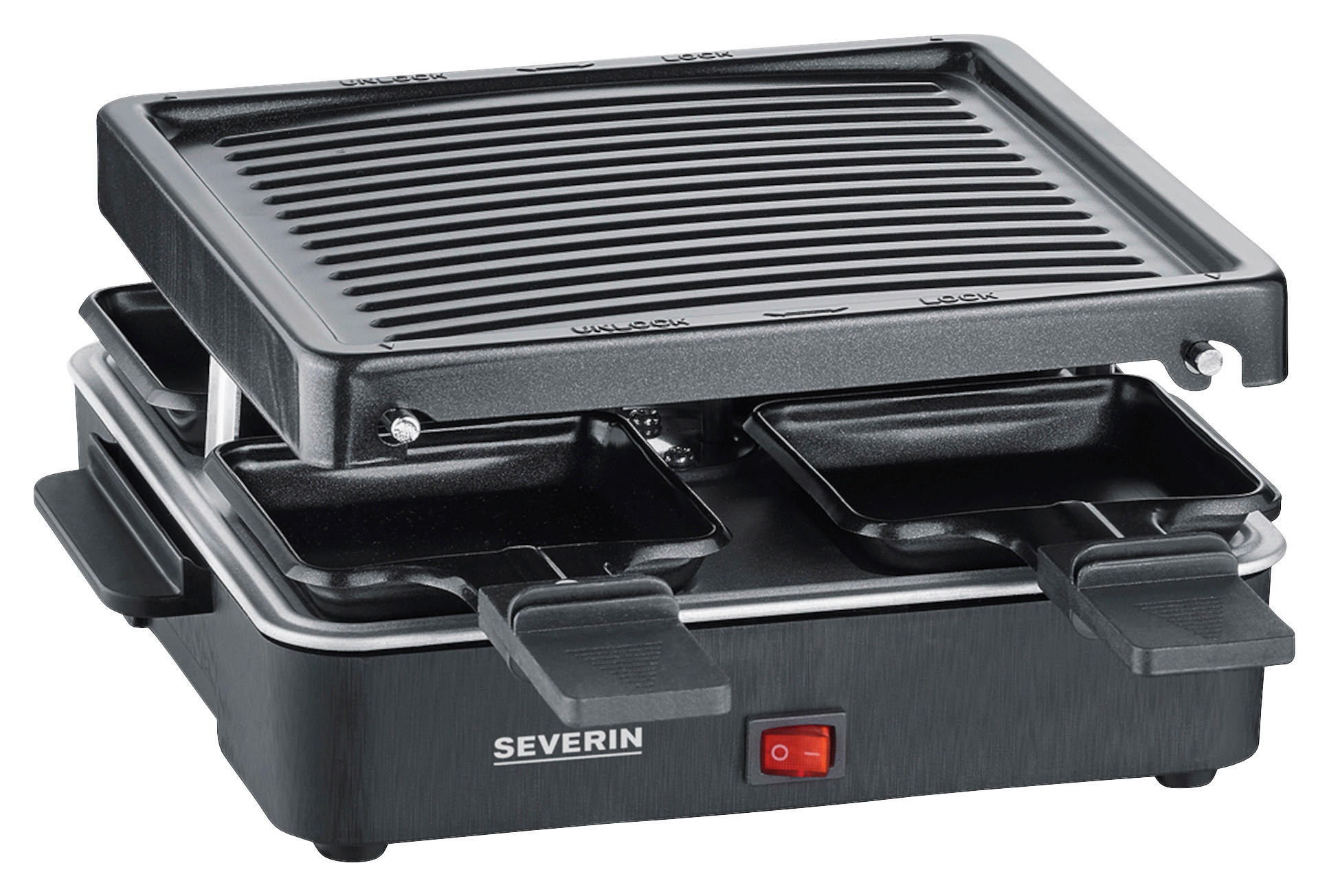 RACLETTE-GRILL  - Schwarz, Basics, Kunststoff (26/40/12,2cm) - Severin