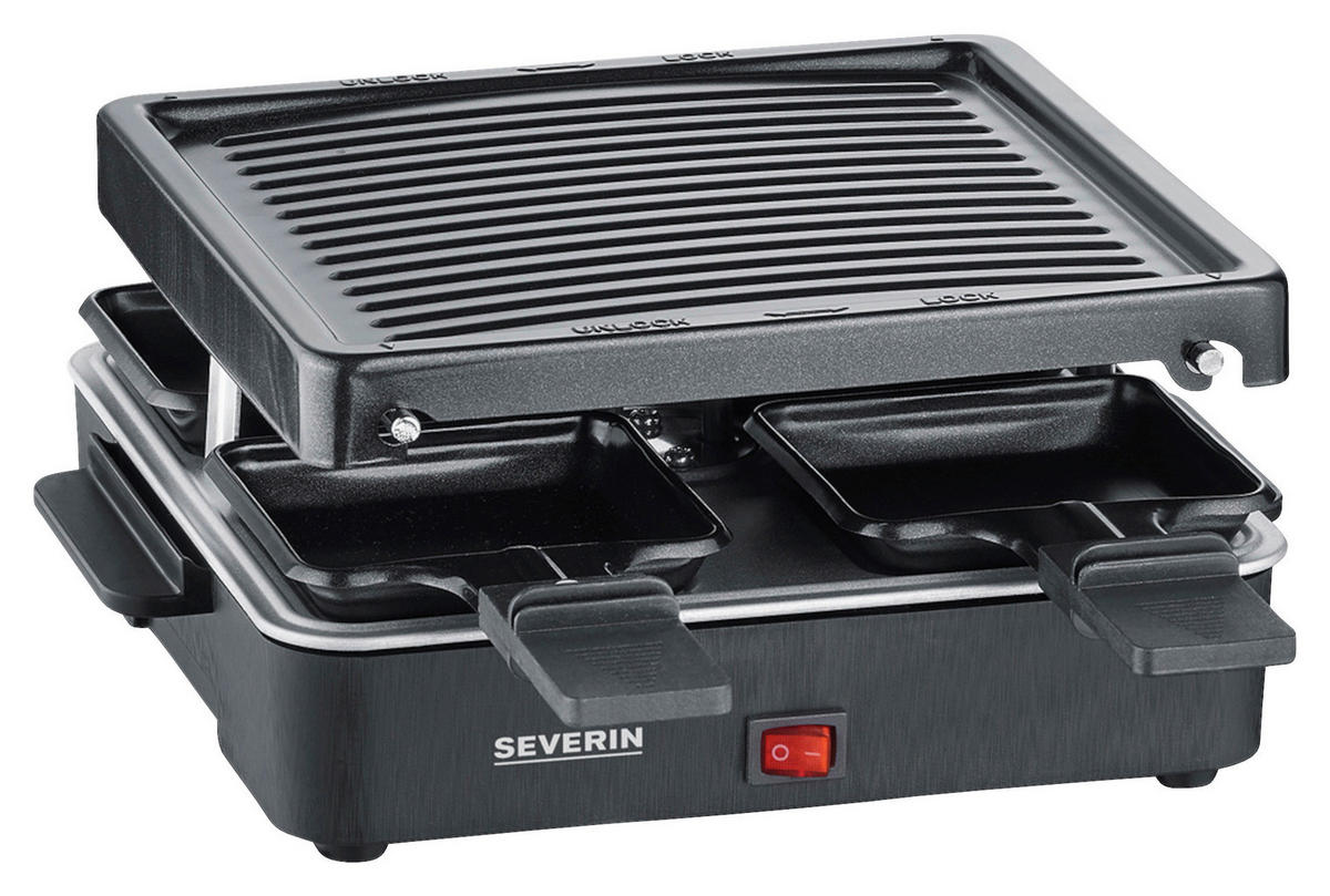 RACLETTE-GRILL  - Schwarz, Basics, Kunststoff (26/40/12,2cm) - Severin