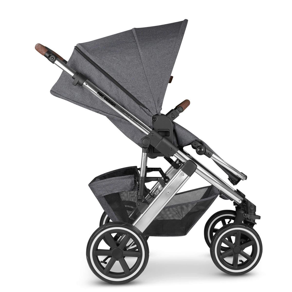 KOMBIKINDERWAGEN  Salsa 4 Air  Asphalt  - Dunkelgrau/Silberfarben, Basics, Textil/Metall (95/63/110cm) - ABC Design