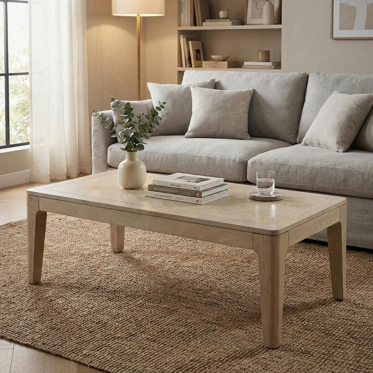 COUCHTISCH Mangoholz massiv 120/60/40 cm rechteckig Weiß  - Weiß, Design, Holz (120/60/40cm) - Livetastic