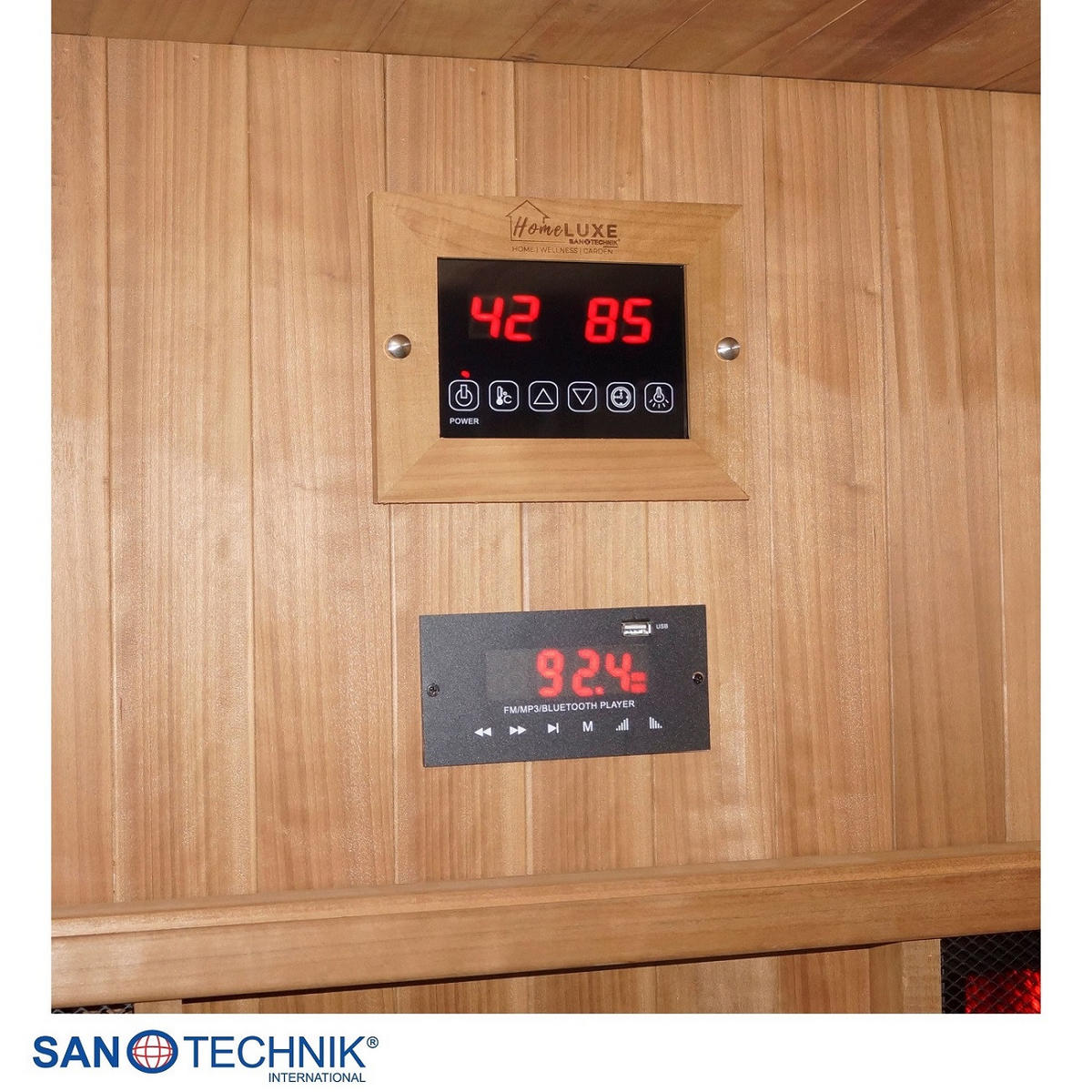 SAUNA für 4-5 Personen Kotka  - Naturfarben, KONVENTIONELL, Holz (200/150/190cm) - Sanotechnik