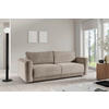 SCHLAFSOFA NORMAN in gerippt Beige  - Beige/Schwarz, Design, Kunststoff/Textil (252/93/167cm) - Livetastic