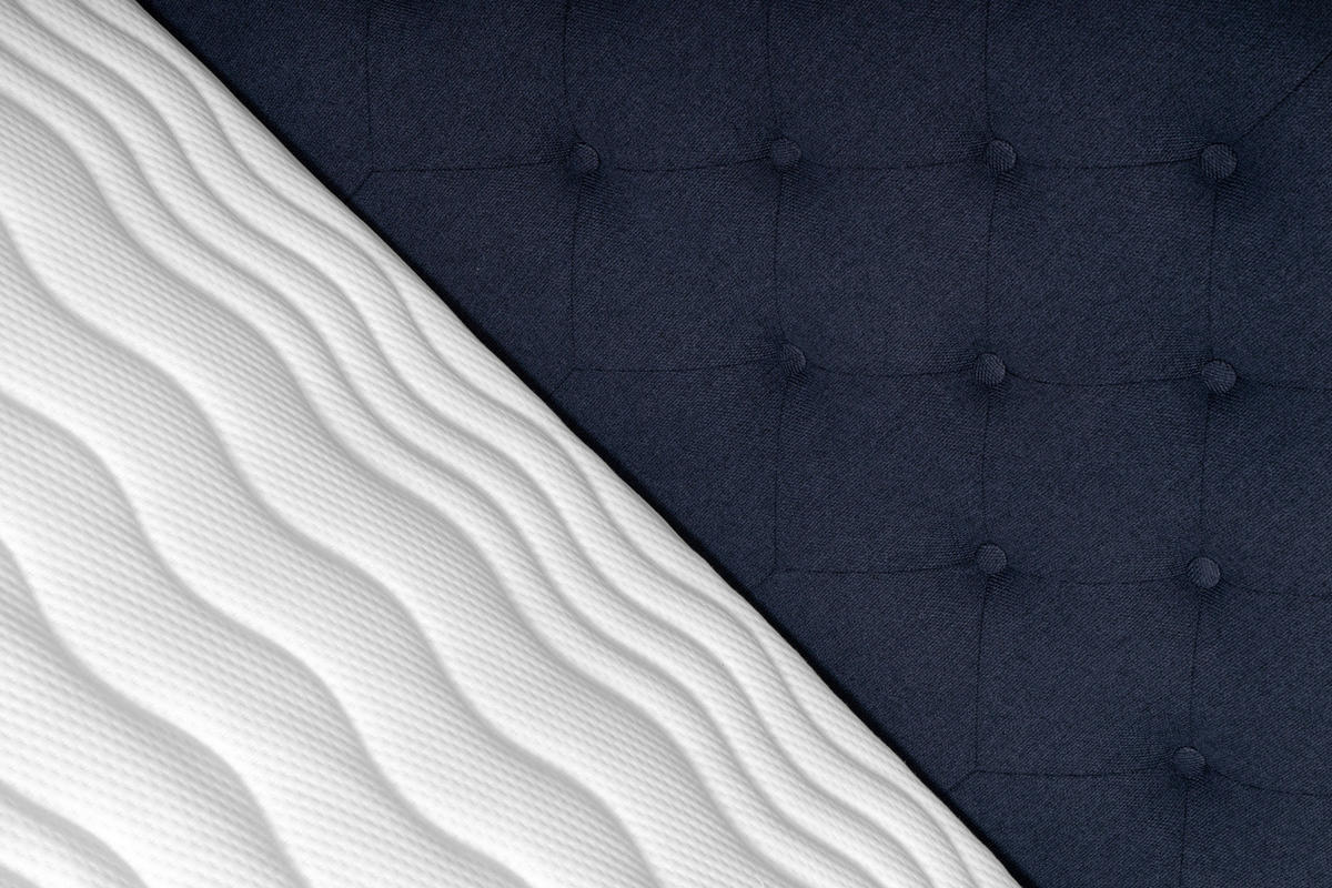 BOXSPRINGBETT 180/200 cm  Dunkelblau  - Silberfarben/Dunkelblau, Konventionell, Textil/Metall (180/200cm) - Welnova