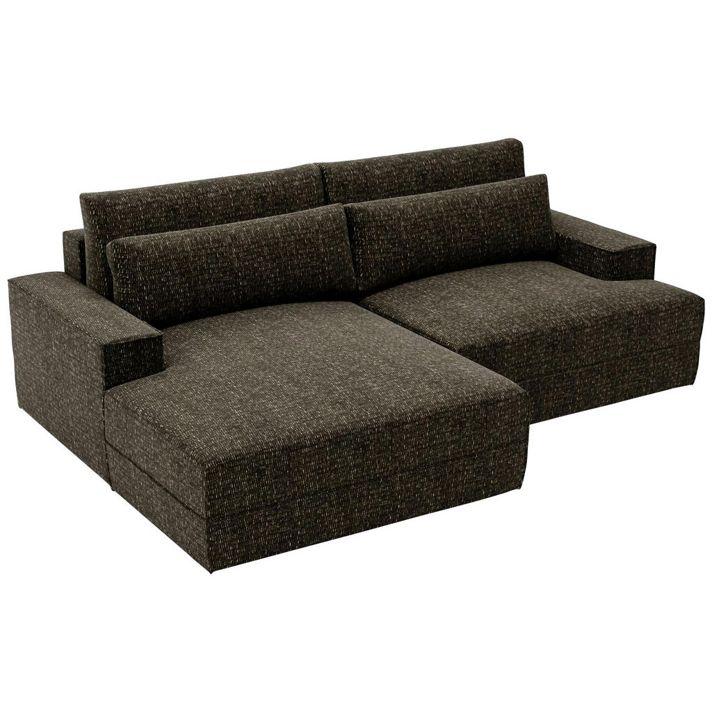 Thumbnail - Livetastic Ecksofa, Schwarz, Textil, 4-Sitzer, Füllung: Schaumstoff, Ottomane links, L-Form, 272x156 cm, Made in EU, Lie...