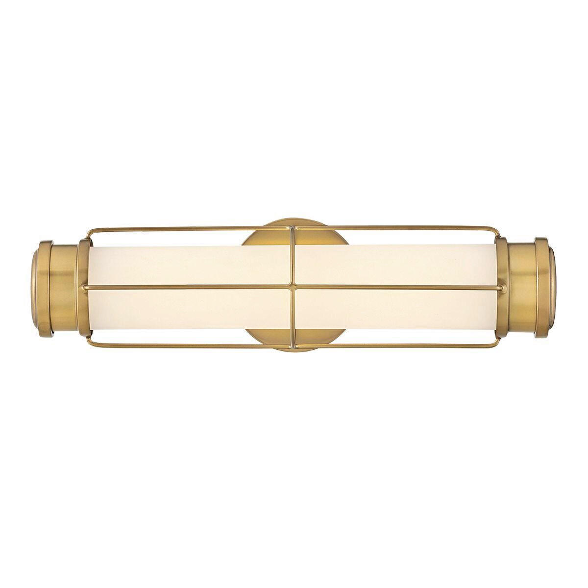 LED-WANDLEUCHTE Hinkley 11,4/43,2/13 cm  - Messingfarben, Design, Glas/Metall (11,4/43,2/13cm) - Elstead Lighting
