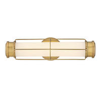 LED-WANDLEUCHTE Hinkley 11,4/43,2/13 cm  - Messingfarben, Design, Glas/Metall (11,4/43,2/13cm) - Elstead Lighting