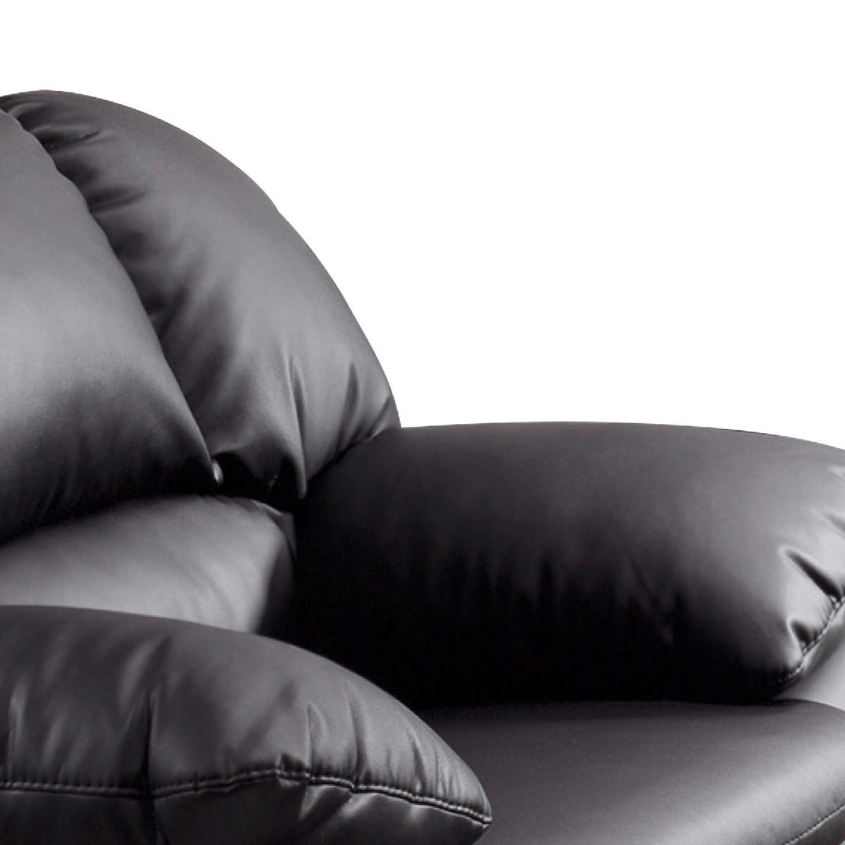 SESSEL in Lederlook Schwarz  - Schwarz, Konventionell, Kunststoff/Textil (109/88/92cm) - MID.YOU
