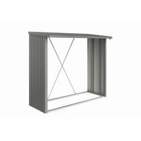 KAMINHOLZREGAL 229/199/102 cm  Metall  - Grau, Design, Metall (229/199/102cm) - Biohort