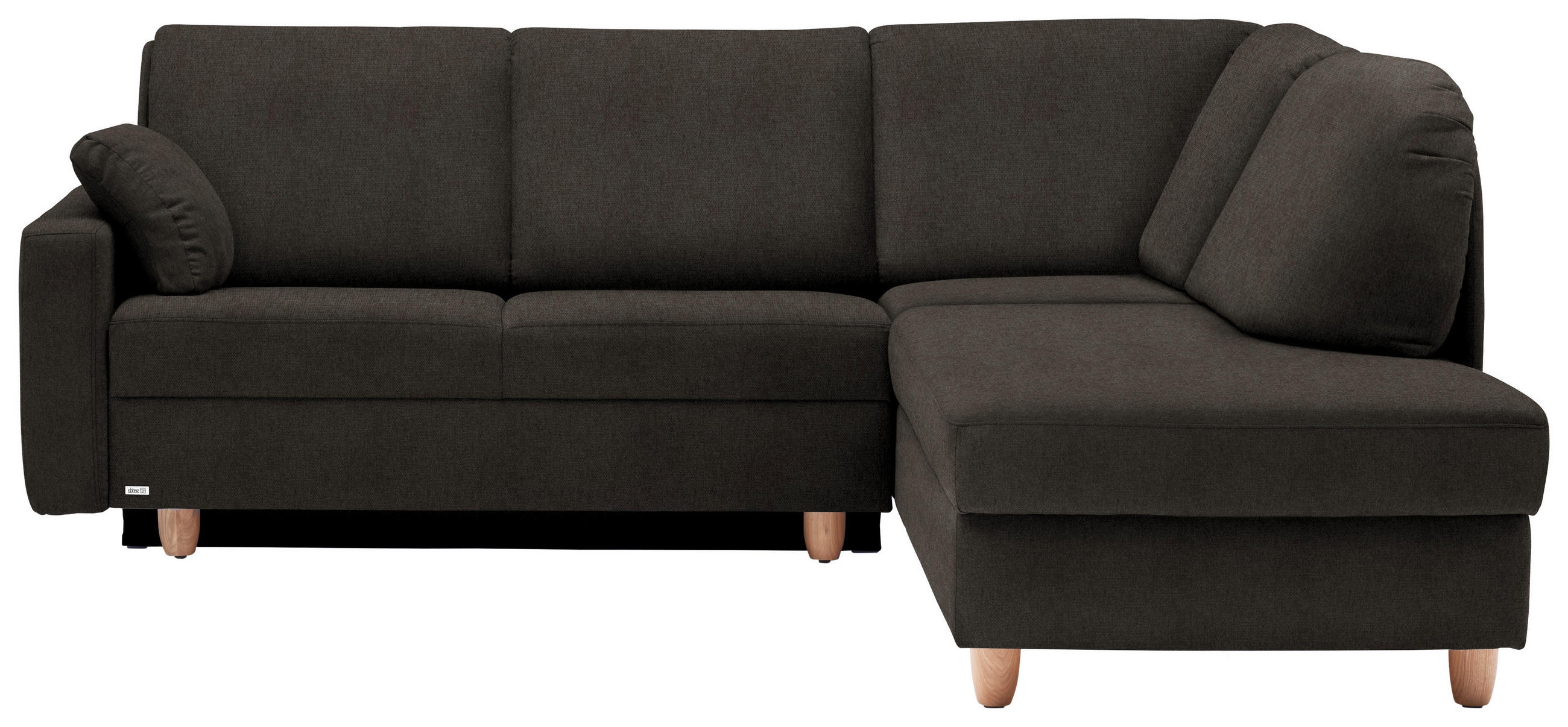 ECKSOFA in Flachgewebe Braun  227/208 cm  - Eichefarben/Rot, KONVENTIONELL, Holz/Textil (227/208cm) - Sedda