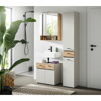 BADEZIMMER 3-teilig  in 92 cm  - Kaschmir/Eichefarben, Trend, Glas/Holzwerkstoff (92cm) - MID.YOU