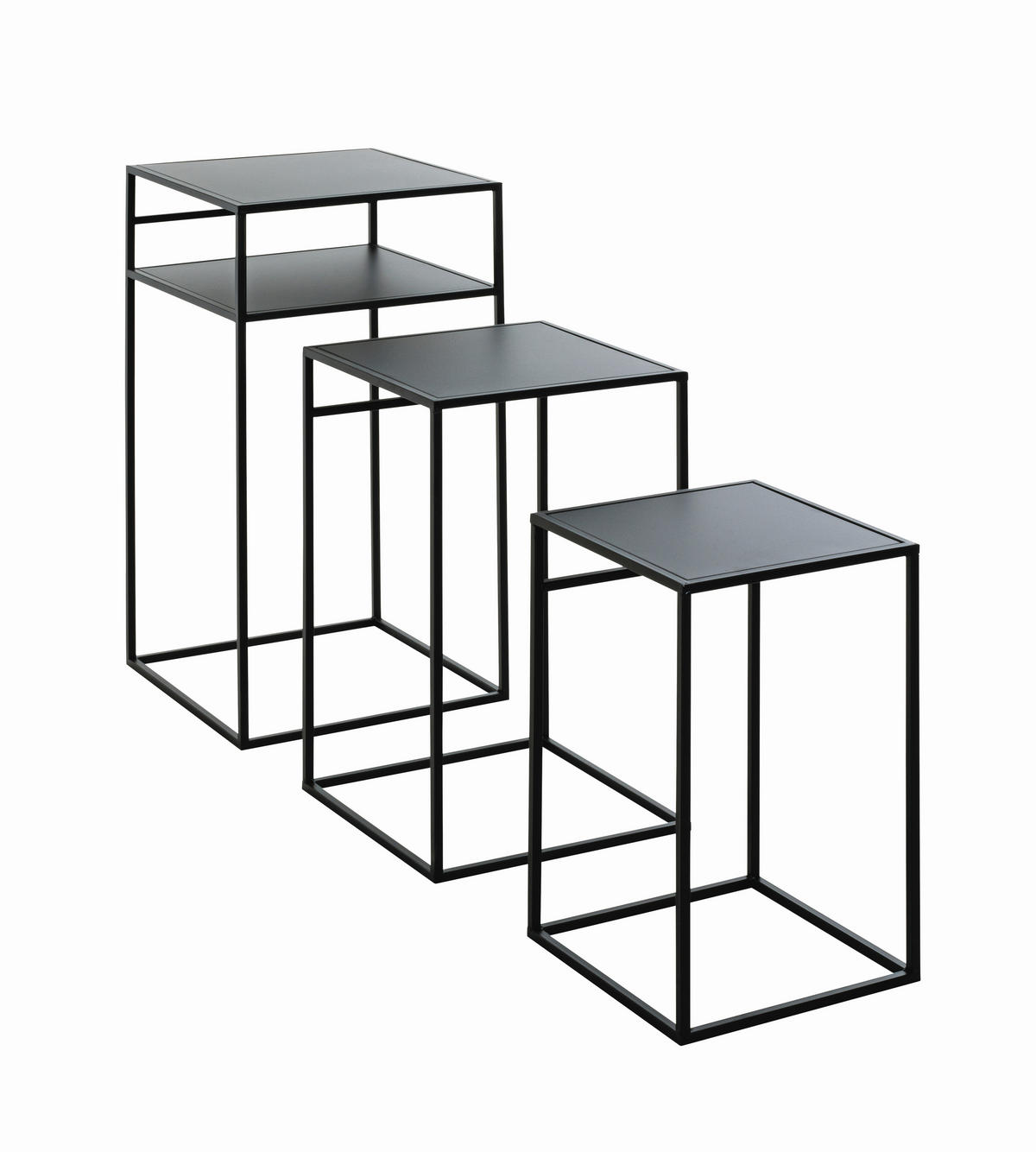 SET STOČIĆA   - crna, Moderno, metal (26/30/34/42/50/64/26/30/34cm) - Carryhome