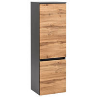 MIDISCHRANK 40/130/35 cm  - Eichefarben/Silberfarben, KONVENTIONELL, Holzwerkstoff (40/130/35cm) - Held
