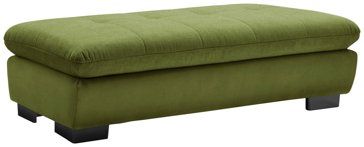 SEDEŽNA GARNITURA, gladka tkanina zelena  - črna/zelena, Design, kovina/tekstil (341/204cm) - Xora
