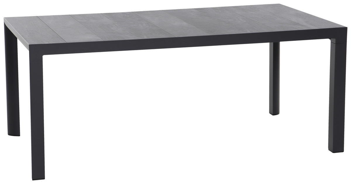 GARTENTISCH 180/100/74 cm Metall rechteckig  - Schieferfarben/Anthrazit, Basics, Keramik/Metall (180/100/74cm) - Siena Garden