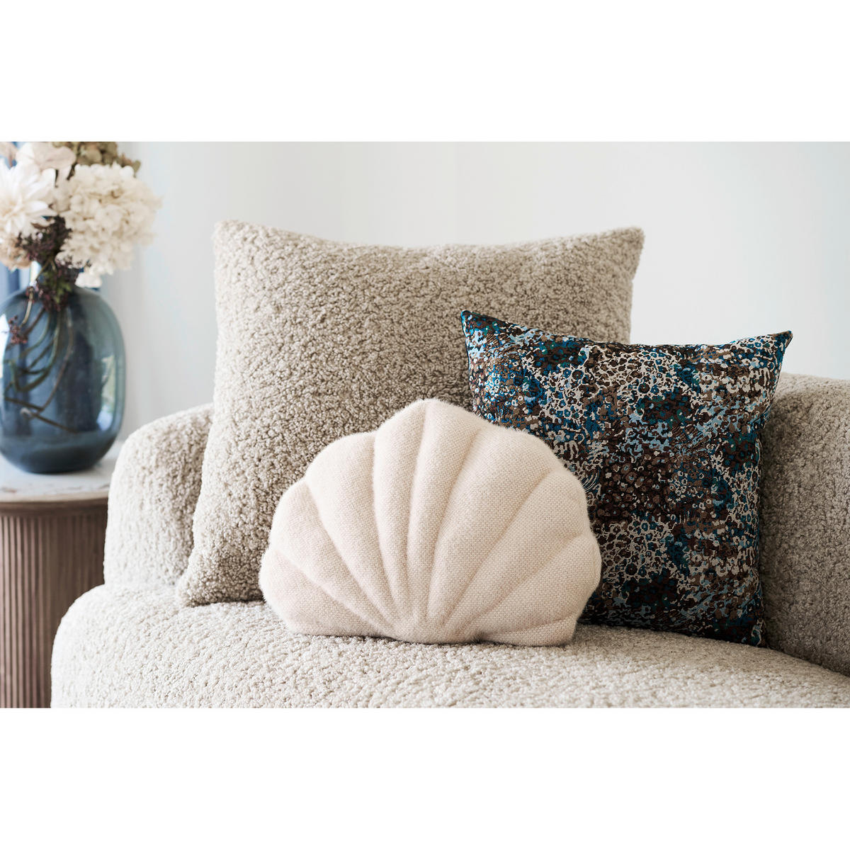 PRYDNADSKUDDE  45/35 cm   - beige, Basics, textil (45/35cm)