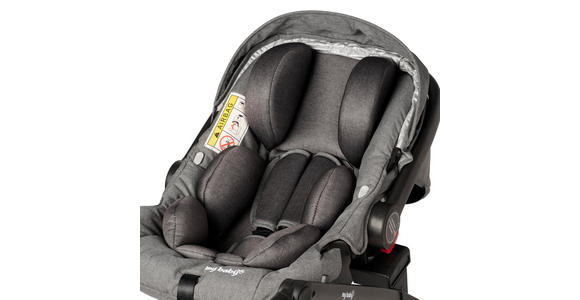 KINDERWAGENSET Korfu  - Dunkelgrau/Schwarz, Basics, Kunststoff/Textil - My Baby Lou