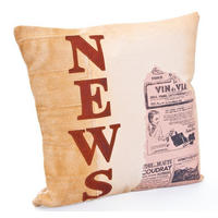 ZIERKISSEN  - Beige/Rot, Design, Textil (45/45/12cm) - Livetastic