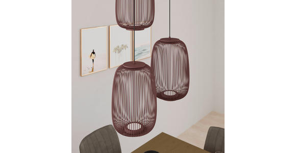 LED-HÄNGELEUCHTE Cage 40/50-150 cm  - Kupferfarben, Design, Kunststoff/Metall (40/50-150cm) - Dieter Knoll