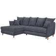 ECKSOFA in Webstoff Anthrazit  - Eichefarben/Anthrazit, KONVENTIONELL, Holz/Textil (284/162cm) - Carryhome